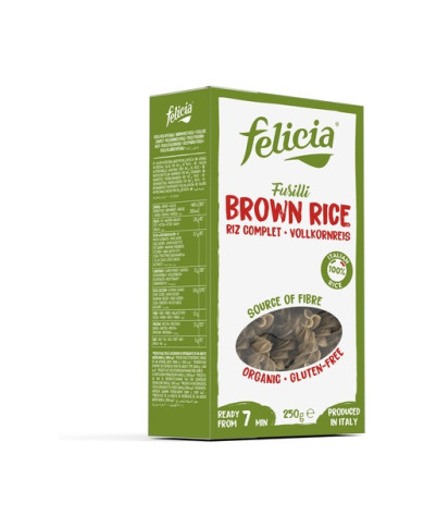 FELICIA Espirales de Arroz Integral 100 % Ecológico