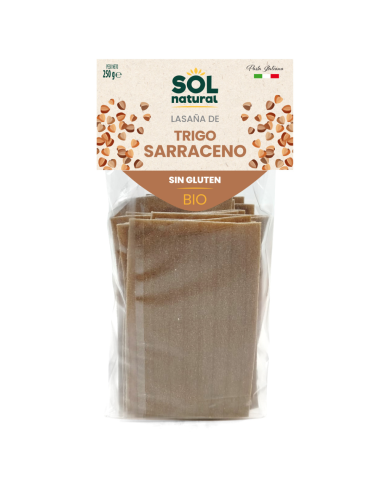 SOL NATURAL Placas de Lasaña de Sarraceno Bio 250( 16-18 placas).