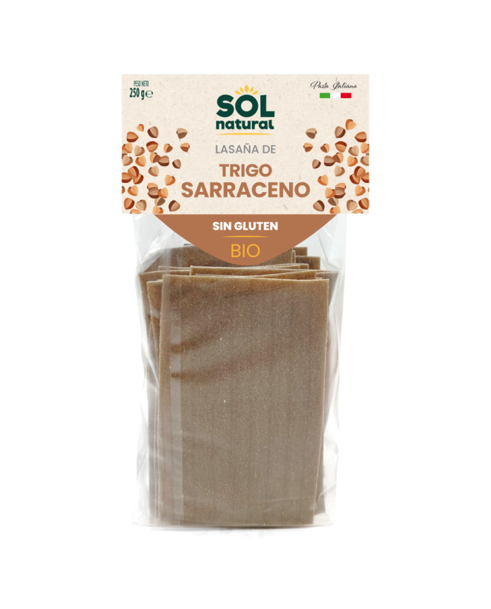 SOL NATURAL Placas de Lasaña de Sarraceno Bio 250( 16-18 placas).