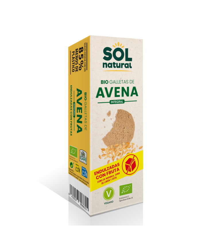 SOL NATURAL Bio Galletas de Avena Integral