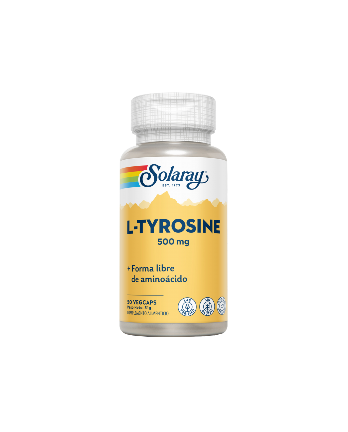 SOLARAY L-Tirosina 500 mg. 50 Cápsulas