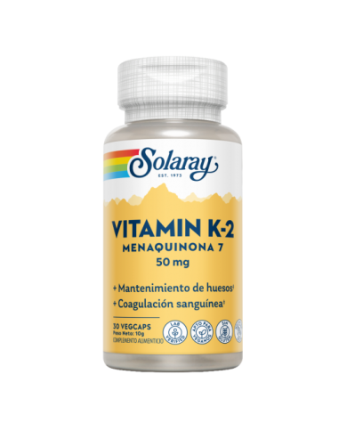 SOLARAY Vitamina K 2 - 50 mcg. 30 Cápsulas