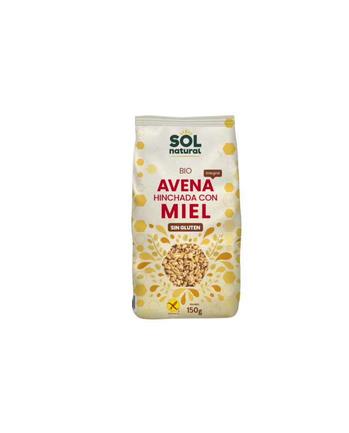 SOL NATURAL Avena Hinchada Miel Eco 150 grs.