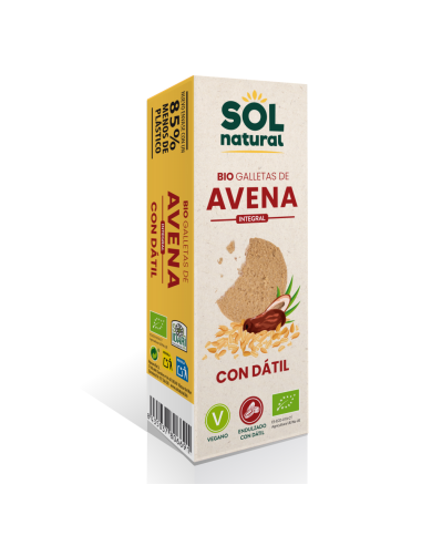 SOL NATURAL Galletas Bio Sarraceno con Dátil 170 grs.