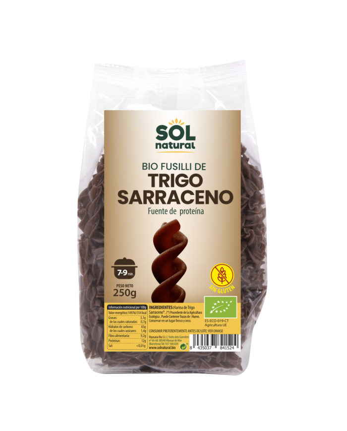 SOL NATURAL Fusilli Sarraceno Bio 250 grs.