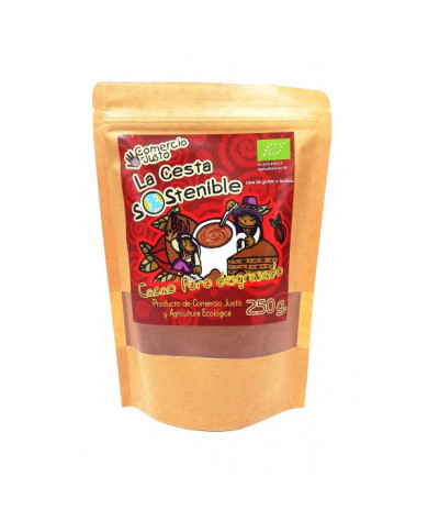 LA CESTA SOSTENIBLE Cacao Puro Bio Polvo 250 grs.