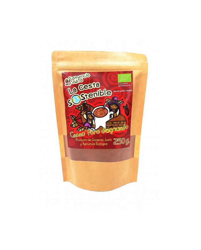 LA CESTA SOSTENIBLE Cacao Puro Bio Polvo 250 grs.