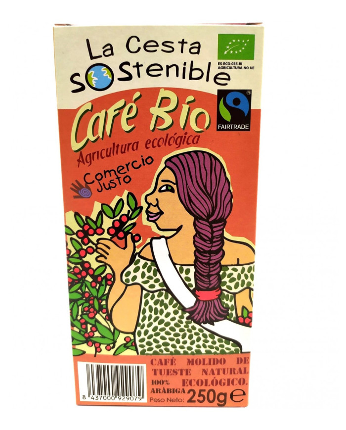 LA CESTA SOSTENIBLE Café Arábiga Bio Molido 250 grs.