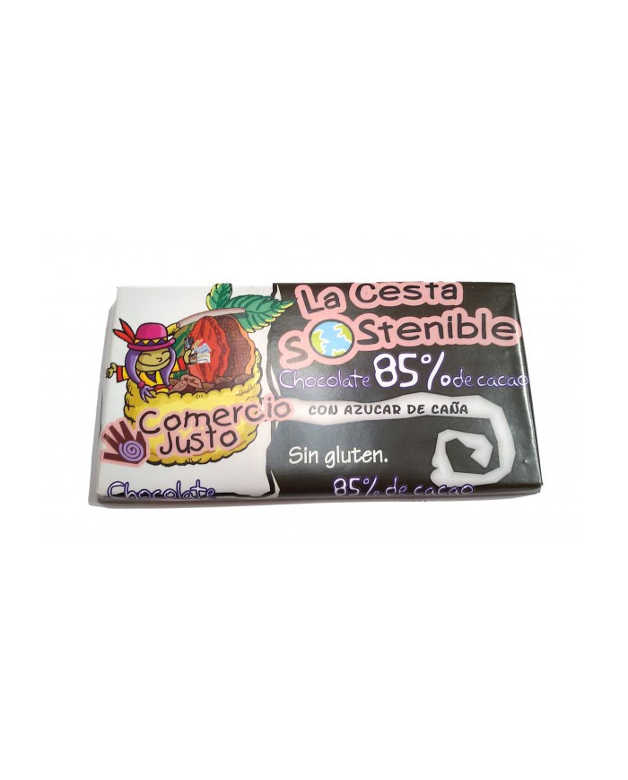 LA CESTA SOSTENIBLE Chocolate 85% Cacao 100 grs.