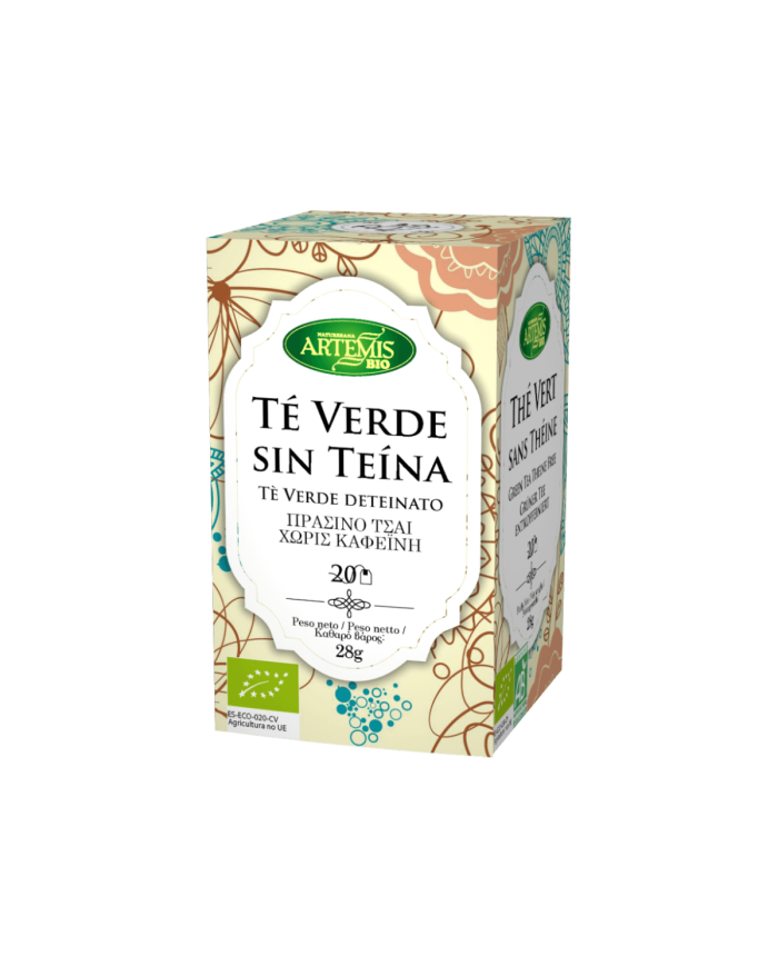 ARTEMIS Té Verde Sin Teina Eco 20 filtros.
