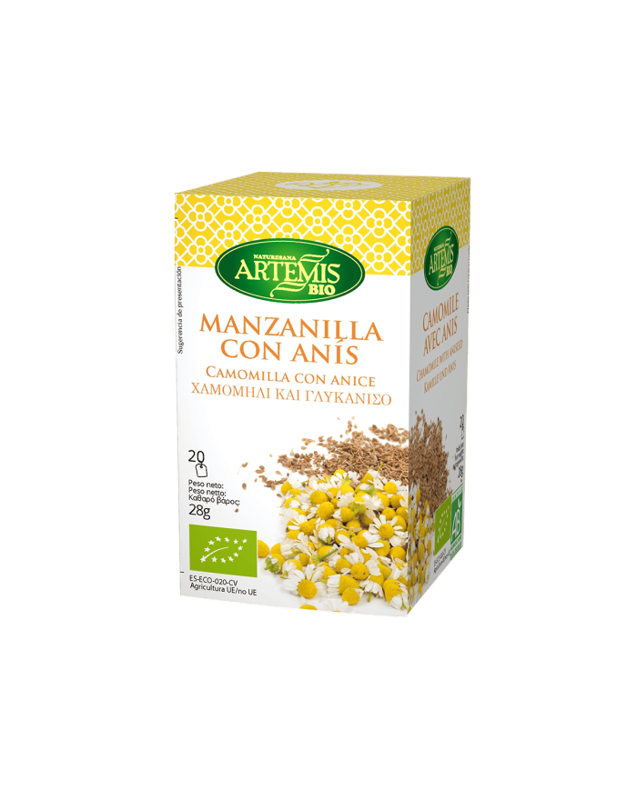 ARTEMIS Infusión Manzanilla Con Anis Eco 20 filtros.