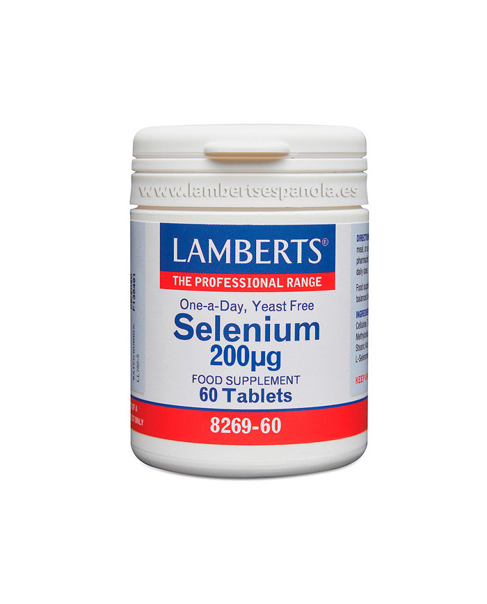 LAMBERTS Selenio 200 ug. 60 tabletas.