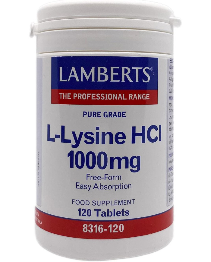 LAMBERTS L-Lisina 1000 mg. 120 tabletas