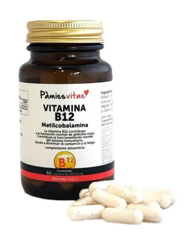 PAMIES VITAE Vitamina B12 - 1000 ug. 60 Cápsulas