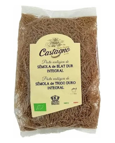 CASTAGNO Fideos de Sémola Integral de Trigo Duro Ecológico 500 grs.