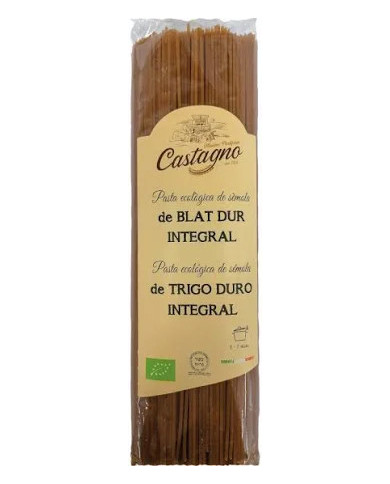 CASTAGNO Spaghetti de Trigo Duro Integral Ecológica 500 grs.
